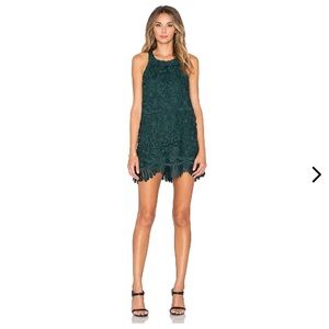 Lovers + Friends x REVOLVE Hunter Green Caspian Shift Dress size Small